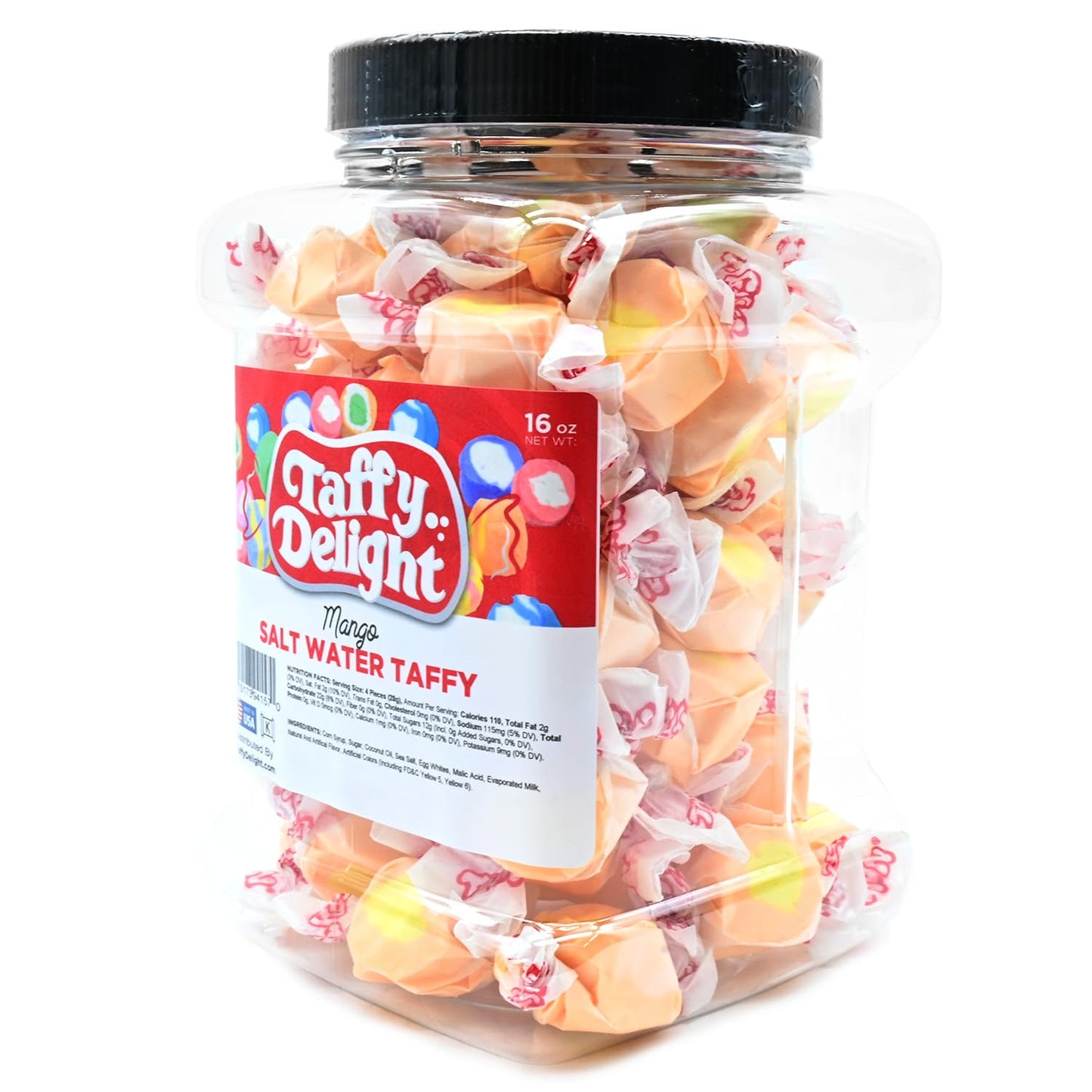 Taffy Delight Salt Water Taffy (16Oz, Mango)