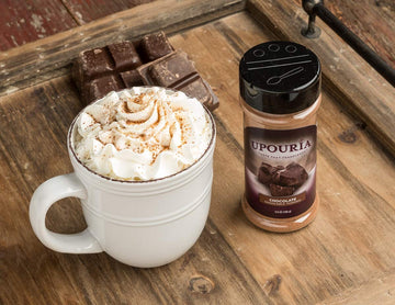 Sunny Sky Upouria Coffee Topping Variety Pack - Chocolate, Cookies N Cream, French Vanilla and Cinnamon with Brown Sugar - 5.5 O