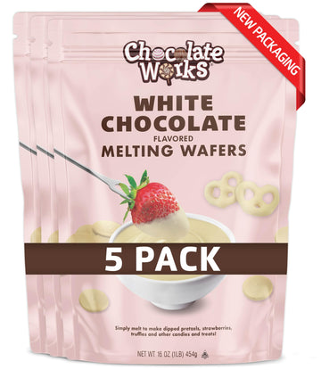 Chocolate Works Melting Chocolate Parent (1.0 lb (Pack of 5), White Chocolate)