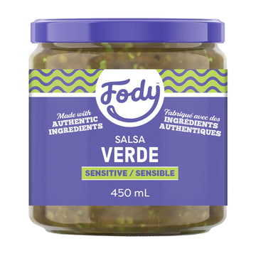 Fody Foods Salsa Verde, 16 Oz, Garlic and Onion Free, Low FODMAP Certified, Gut & IBS Friendly, Vegan, Non-GMO, Gluten Free, Ket