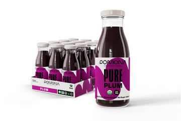 Pomona Organic Plum Juice (Pack Of 12), Cold Pressed Usda Organic Juices, 100% Plums, No Added Sugar, Not From Concentrate, Vega