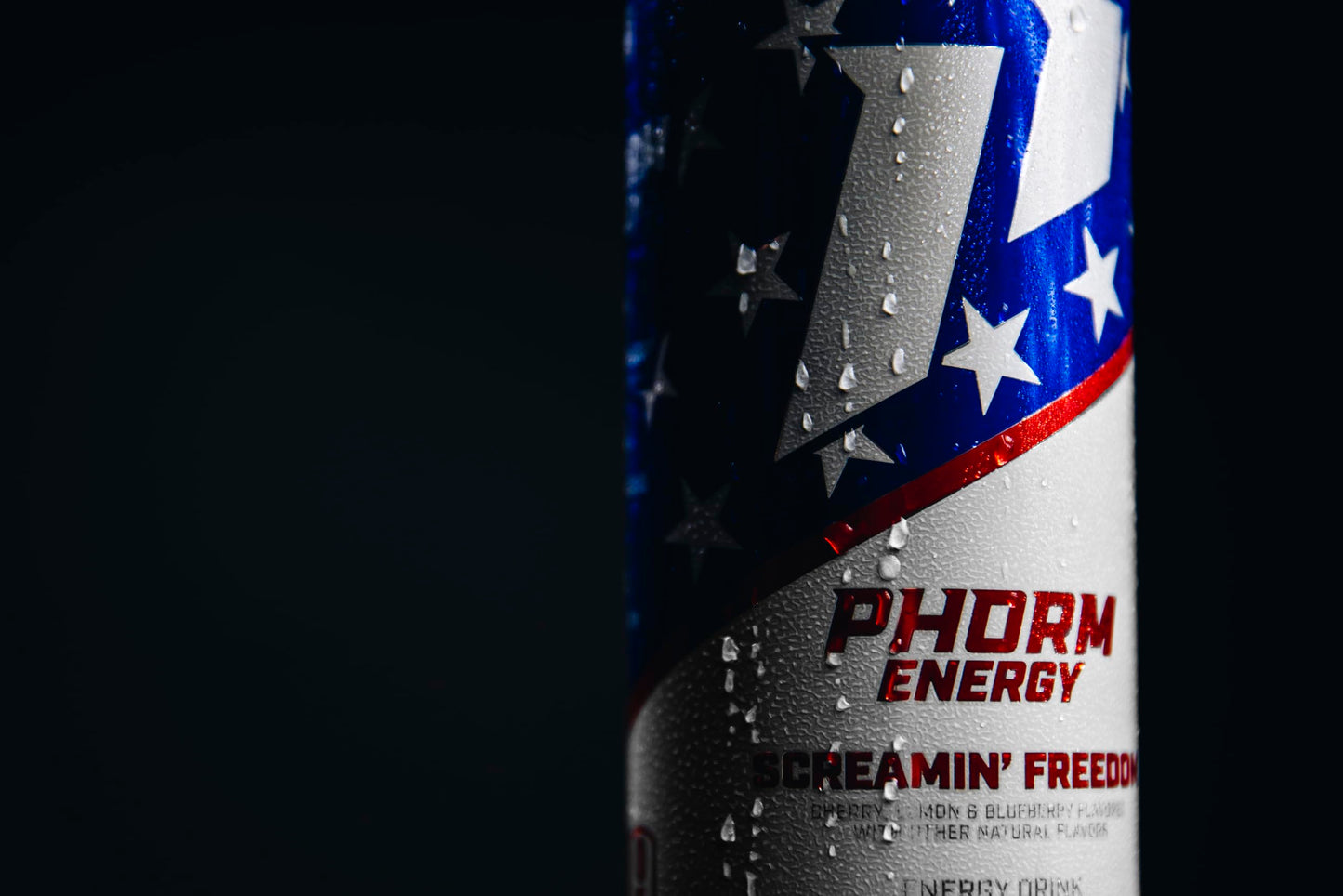 Phorm Energy Drink  Screamin Freedom Flavor  200 MG Natural Caffeine From Green Tea  Sugar Free Carbonated Drink With Electrolytes & Vitamin B12  Dairy & Gluten Free  Vegan  16 FL Oz Cans  12 Pk