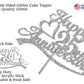 25Th Anniversary Cake Topper Silver Glitter, 25 Wedding Anniversary Party Decoration Ideas, Premium Quality, Sturdy Doubled Side