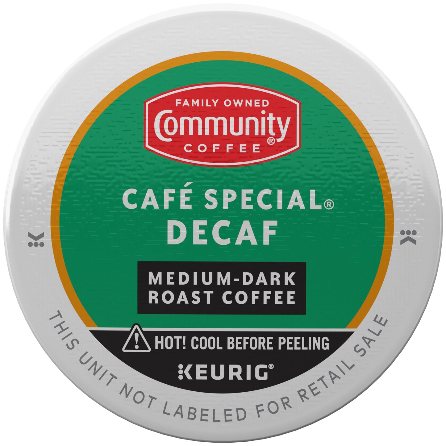 Community Coffee Café Special Decaf Medium-Dark Roast K-Cup Pods, 32 Count