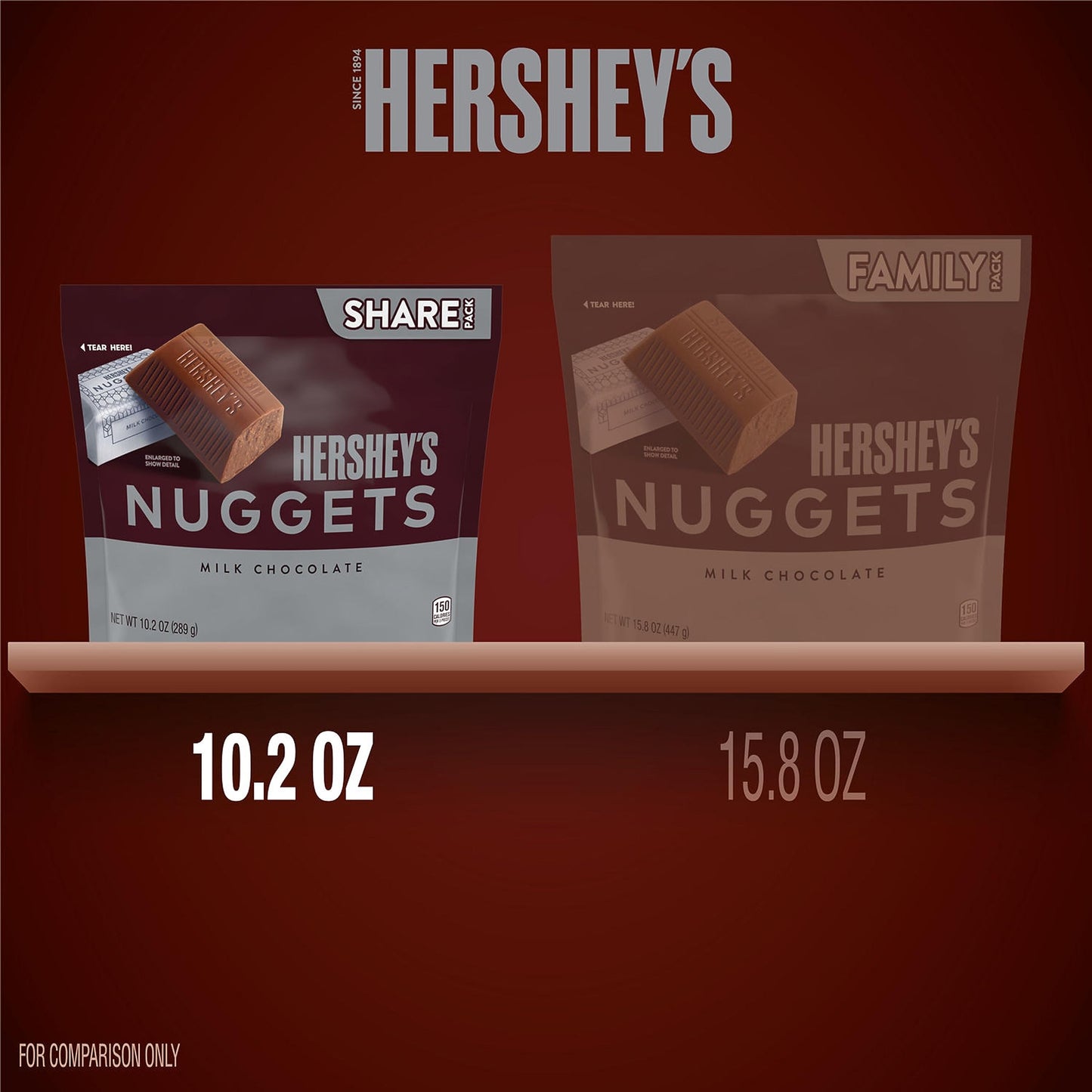 HERSHEYS NUGGETS Milk Chocolate Candy Share Pack  10.2 Oz