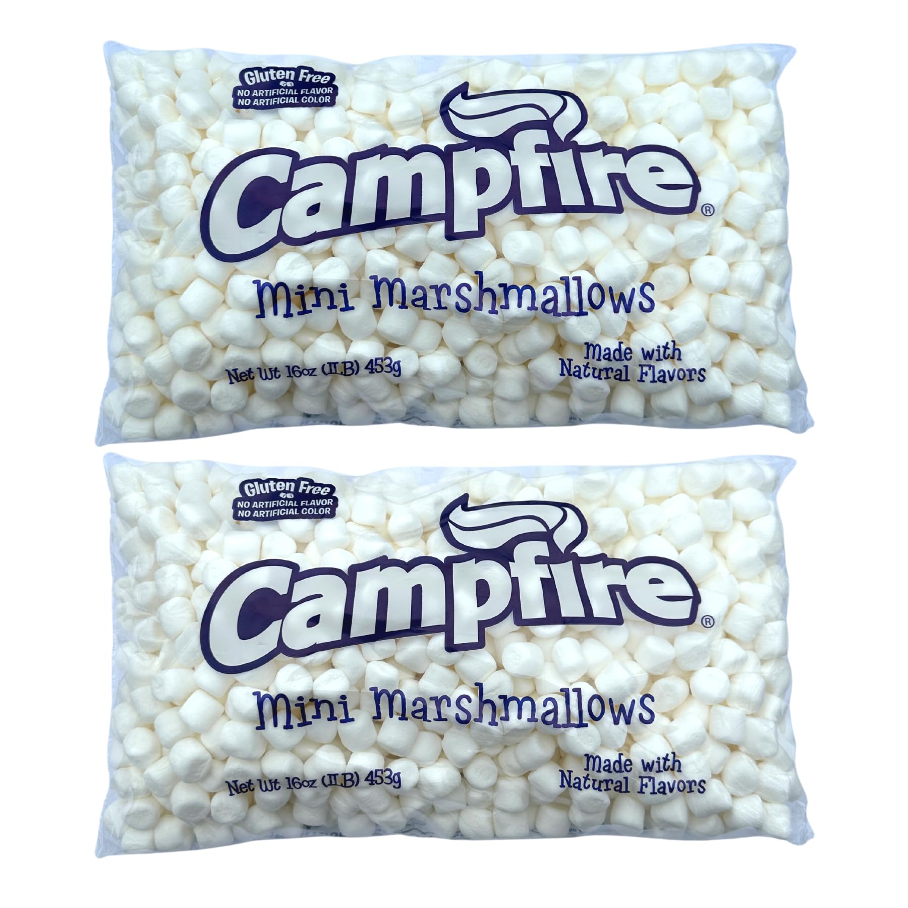 [Mini] 32 Ounces Of Campfire Mini White Marshmallows - Made With Natural Vanilla, No Artificial Flavors - Great For Hot Chocolat