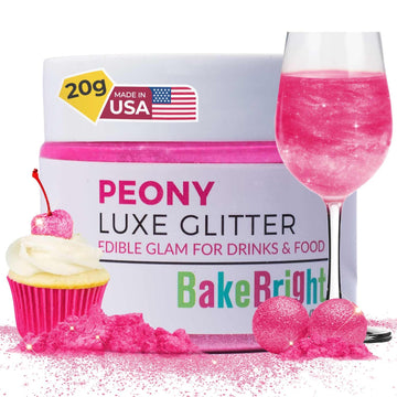 Sweets & Treats Boutique Edible Glitter for Drinks & Cakes, Peony Pink