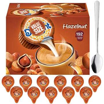 Generic Hazelnut Creamer Singles, Coffee Creamer Hazelnut 192 Creamer Singles Included Great for Offices, Restaurants, Coffee, B