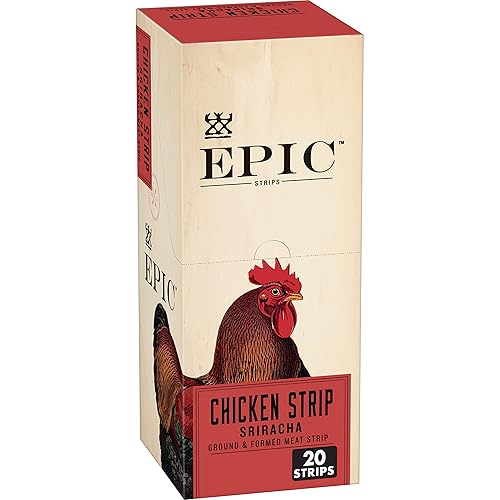 EPIC Chicken Sriracha Snack Strip, Keto Friendly, 0.8oz, Pack of 1, Model 732153234017