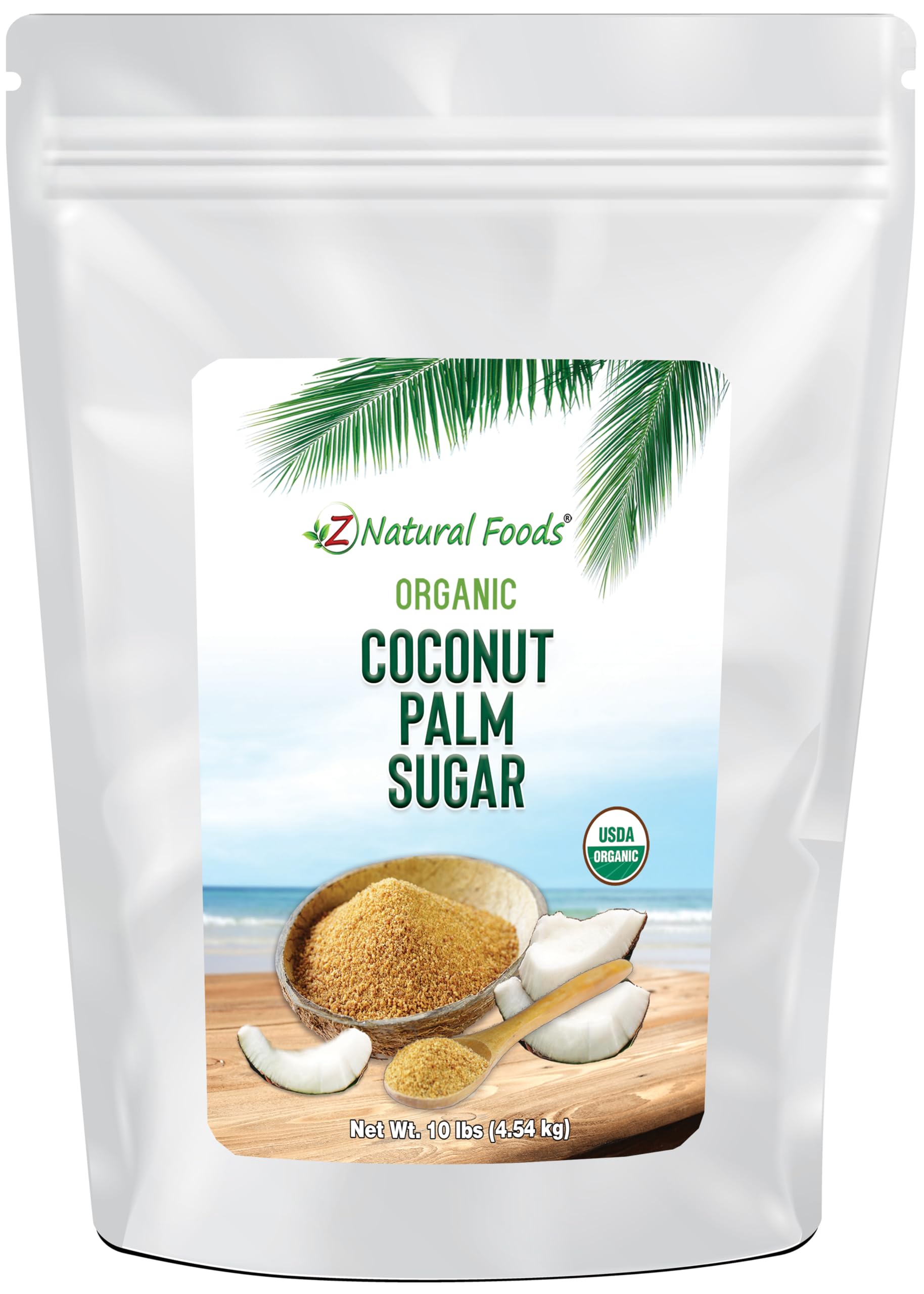 Z Natural Foods Organic Coconut Palm Sugar, Nutrient-Rich and Flavorful Coconut Sugar, Perfect for Tea, Coffee, Oatmeal, Deserts