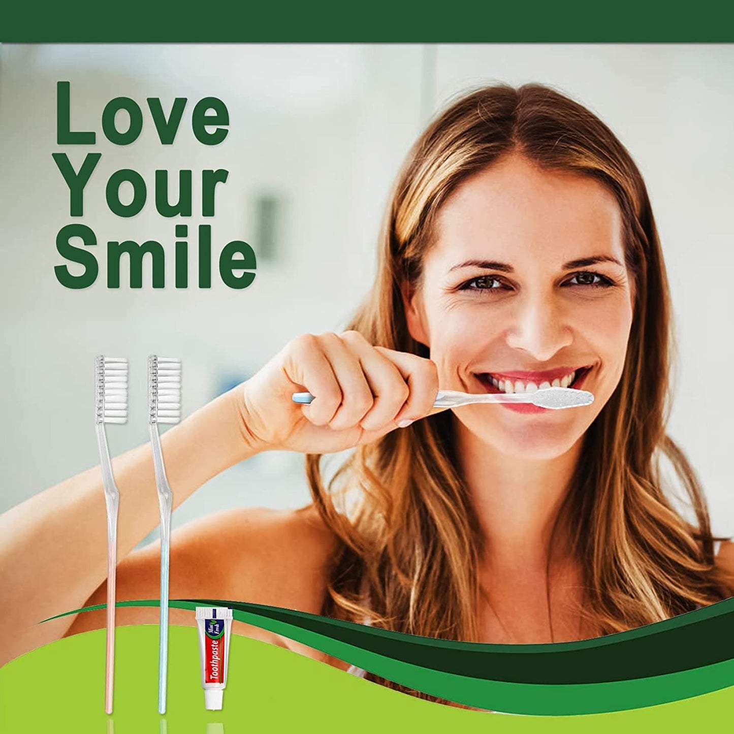 Hqslsund 200 Pack Travel Toothbrushes With Toothpaste, Individually Wrapped Disposable Toothbrushes Bulk Toothbrushes Medium Sof