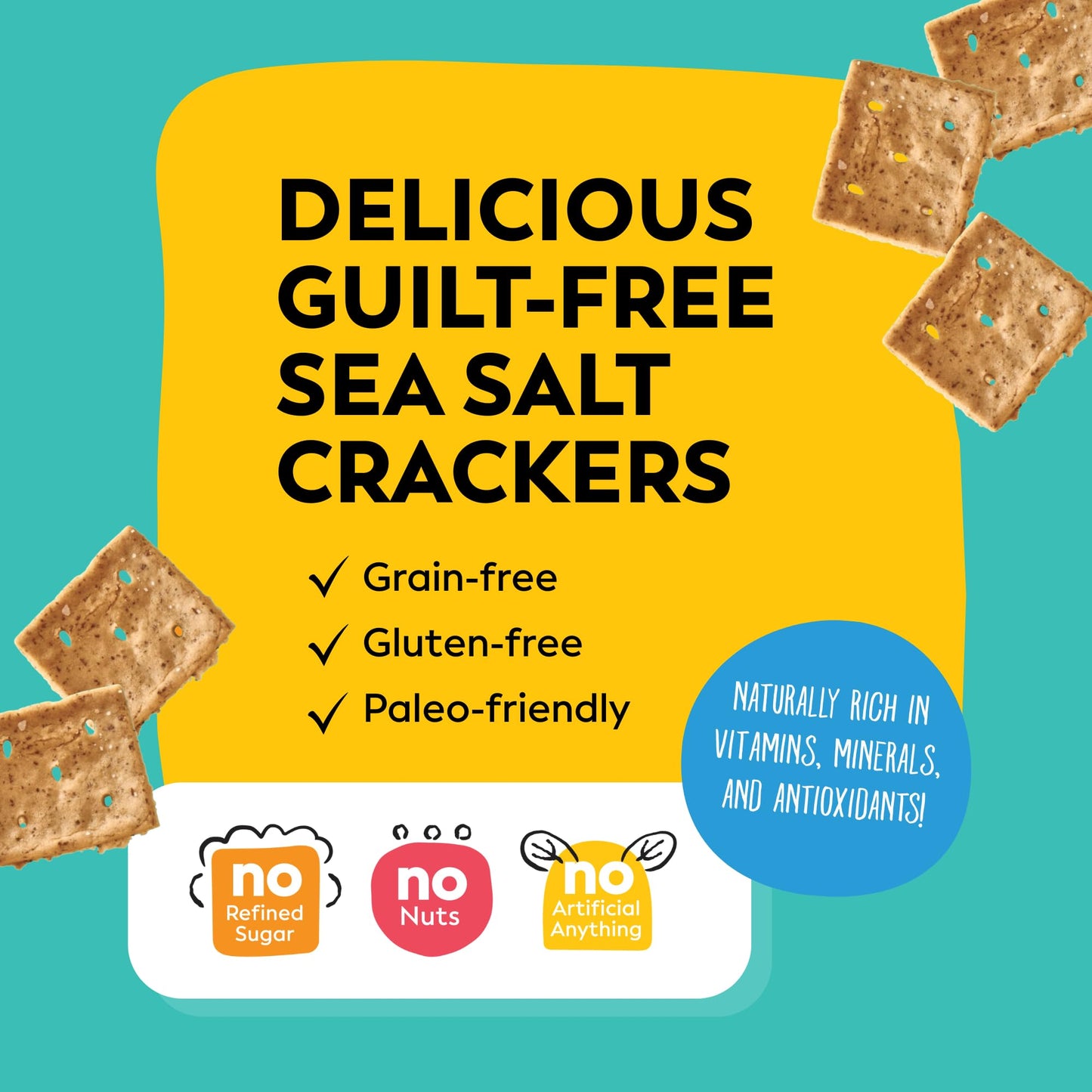 Sunnie Gluten Free ers  Healthy Grain-Free Sea Salt er  Snacks for Kids & mature-themeds  Made with Avocado Oil  Only 6 Ingredients  Vegan Snack  Low Calorie  4 Oz  Pack of 12