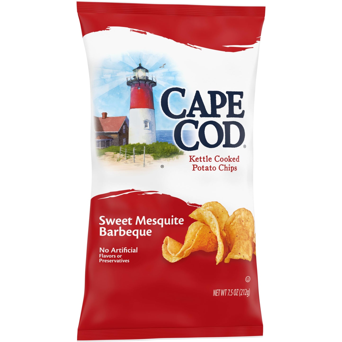 Cape Cod Potato Chips Sweet Mesquite Barbeque Kettle Chips  7.5 Oz