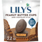 Lilys No Sugar Added Dark Chocolate Peanut Butter Cups, 3.2 oz, Brown