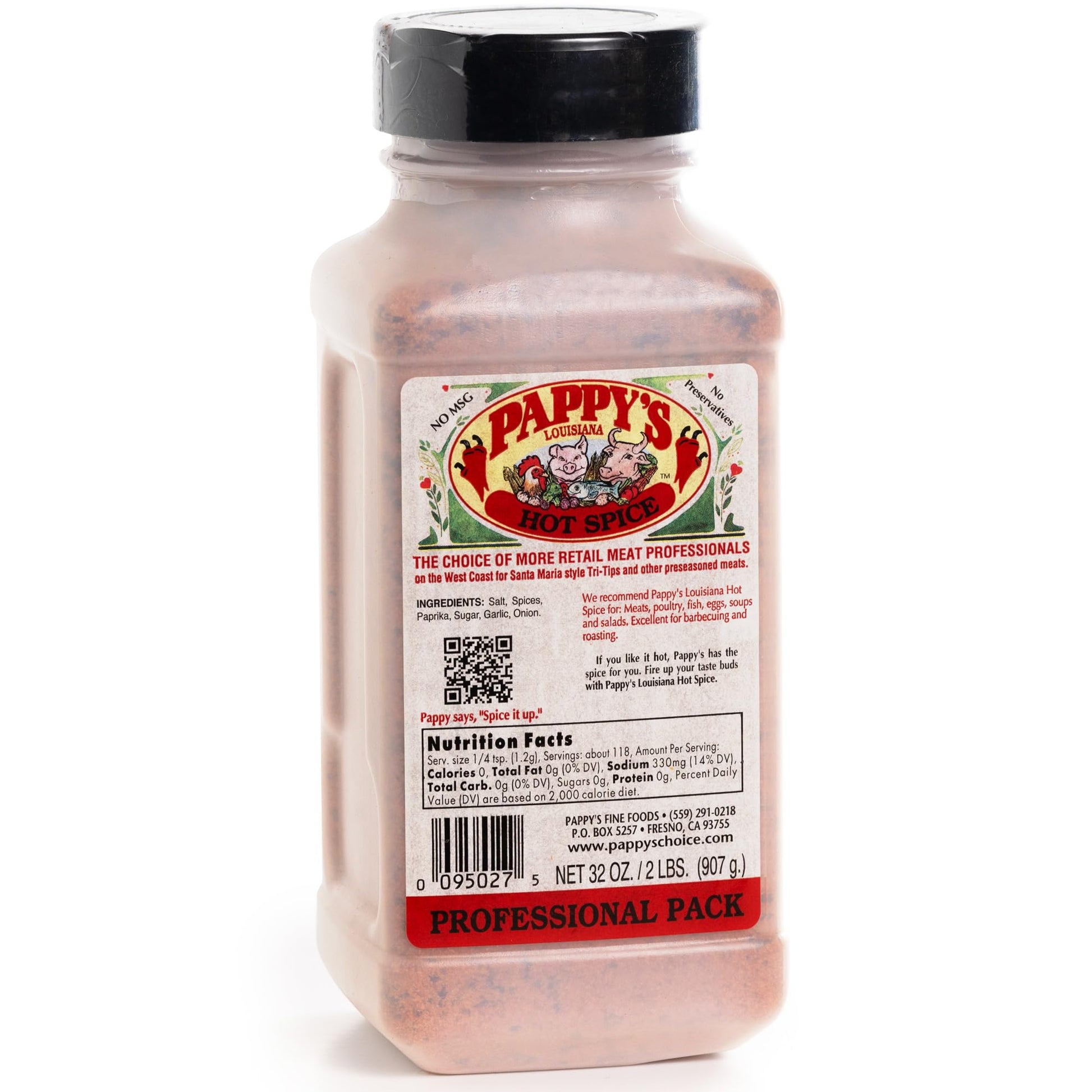 Pappy's Louisiana Hot Spice - Bold Seasoning for Jambalaya, Gumbo, Cajun Shrimp, Blackened Chicken, and Spicy BBQ | Perfect for 