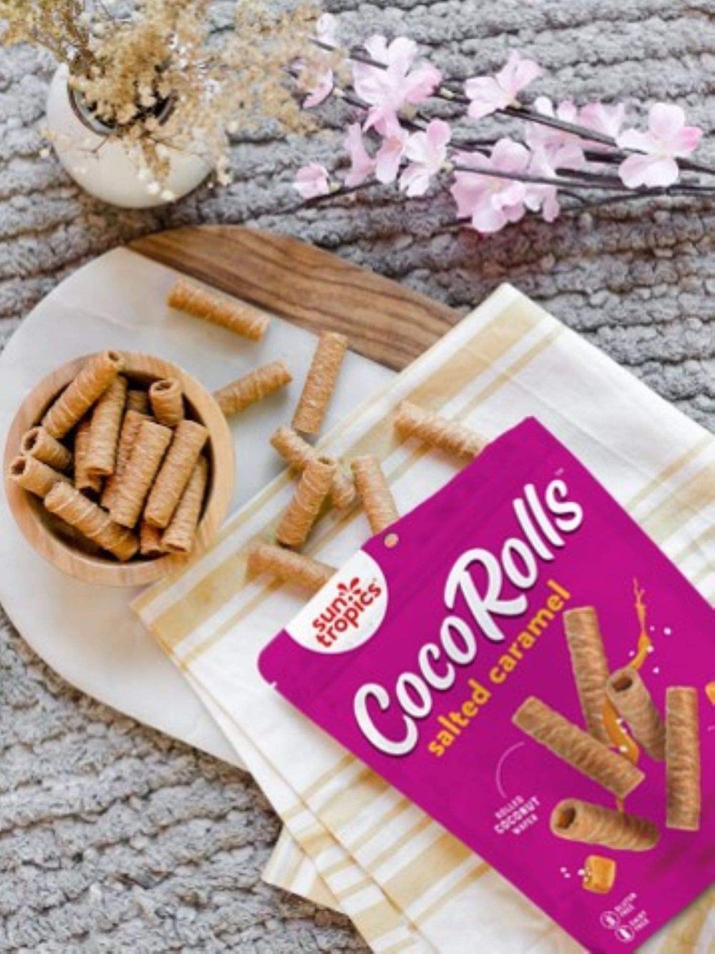 Sun Tropics CocoRolls Variety Pack- 6 count (4 oz each) | Crisp Rolled Wafer Cookies, Coconut Rolls Made With Pure Coconut Cream