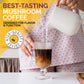 Grateful Earth Mushroom Coffee, Coconut Instant Coffee With Cinnamon, Turmeric, Lions Mane Mushrooms, L-Theanine, Chaga, Super B