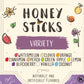 The Honey Jar Raw Honey Sticks - 100 Count - Pure Honey Straws for Tea & Coffee