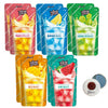 Korean Covenienve Store Drink Pouch Sampler Set - 5 Pack 10 Pack (Mango, Watermelon, Blue Lemonade, Peach Ice Tea, Shine Muscat)