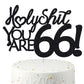 Happy 66th Birthday Cake Topper 66 Birthday Cake Toppers-Black Glitter, Funny 66th Cake Topper for Men For Women, 66th birthday 