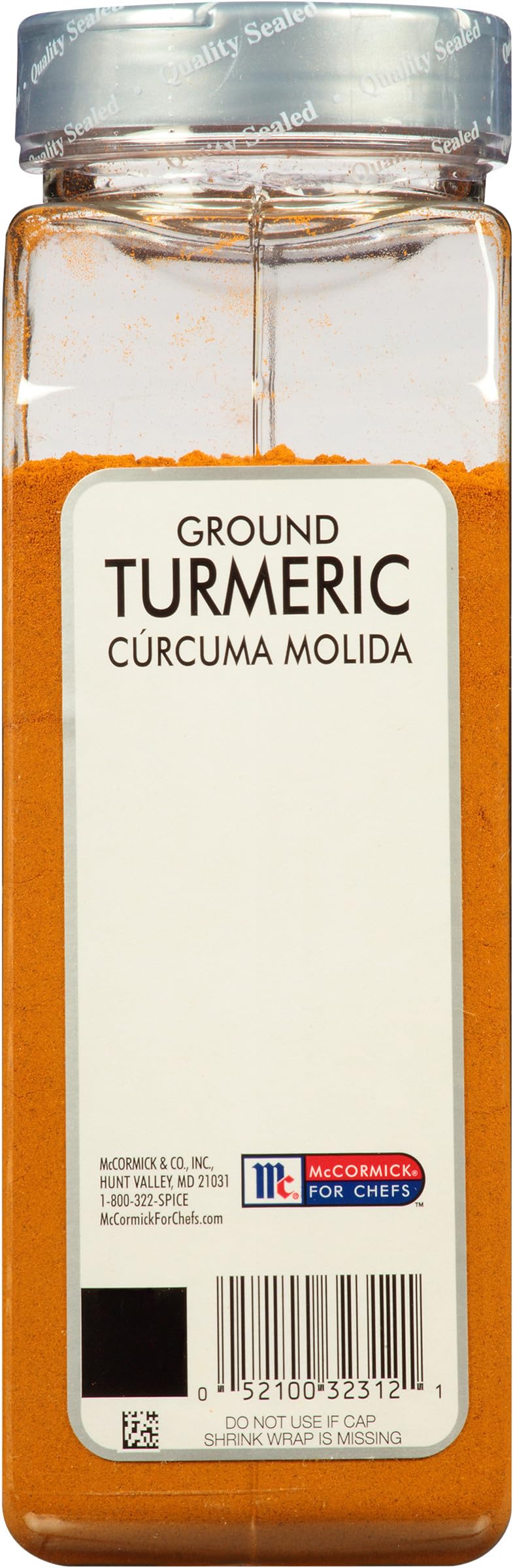 McCormick Culinary Ground Turmeric, 16 oz - One 16 Ounce Container of Powdered Turmeric Spice Perfect for Indian, Southwest Asia