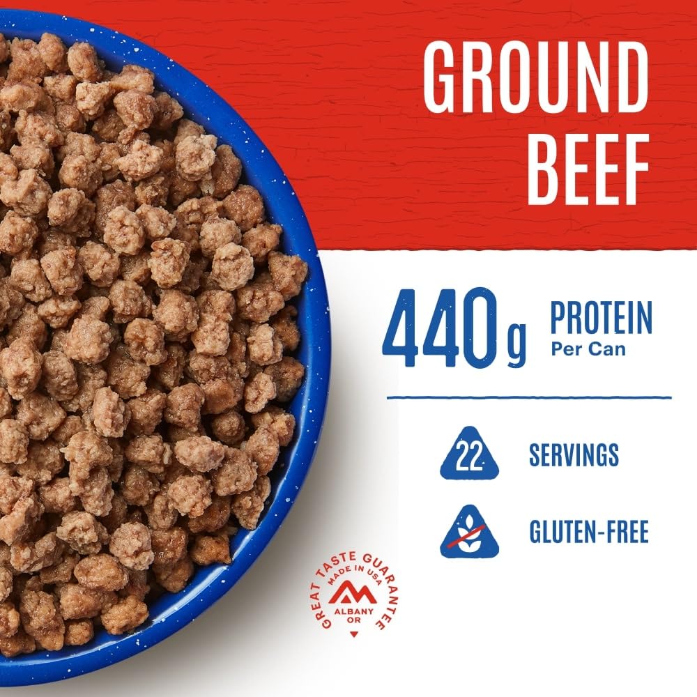 Mountain House Cooked Ground Beef  Freeze Dried Survival & Emergency Food  #10 Can  Gluten-Free