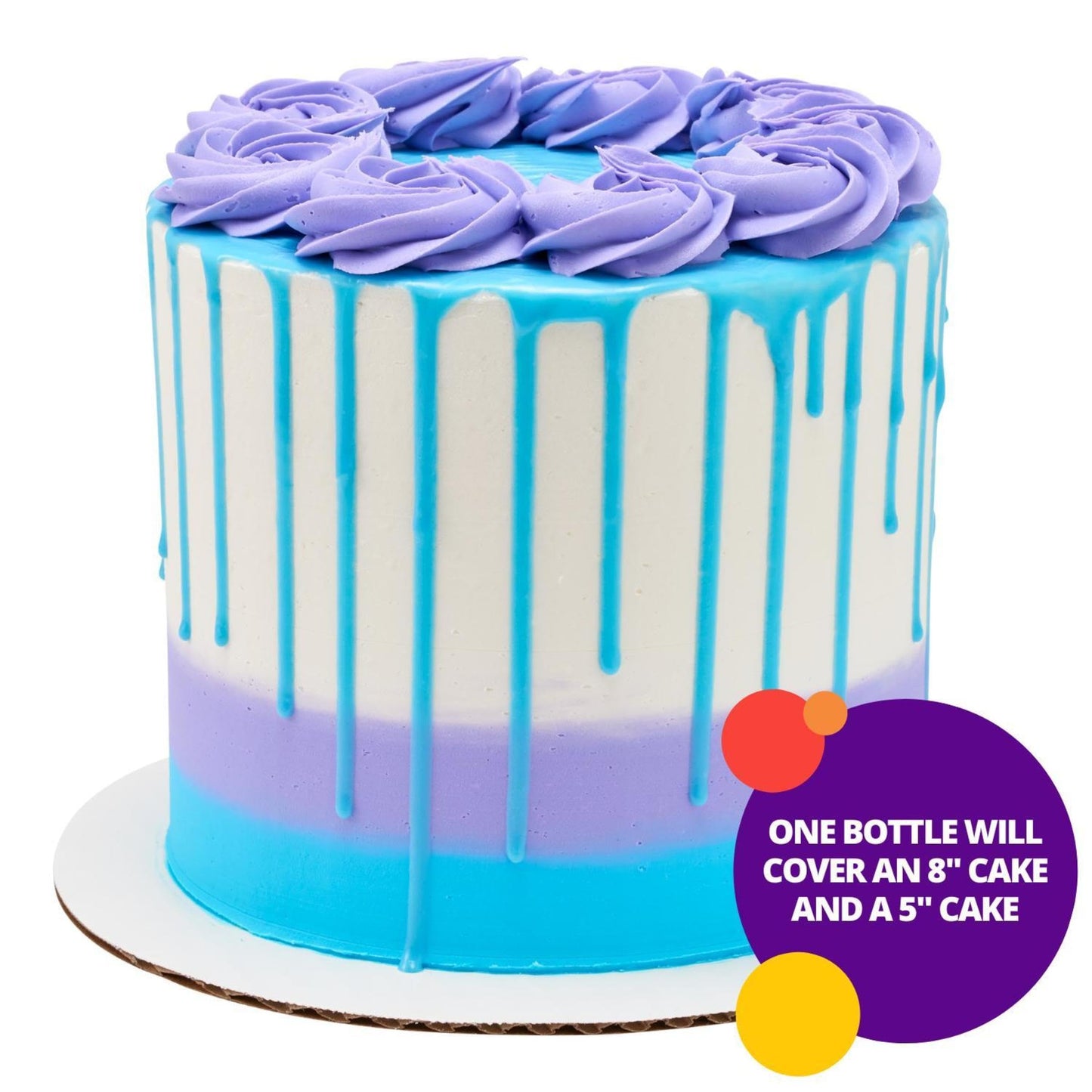 Decopac Cake Drip, Light Blue Color, Vanilla Flavor, Matte Like Chocolate, 6.35 Oz