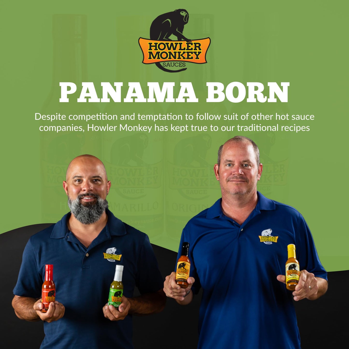 Howler Monkey Sauce Verde - Aji Chombo-Inspired Hot Sauce - Gluten-Free, No Carbs, Low Sodium - Panamanian-Style - 5 Oz (1-Pack)