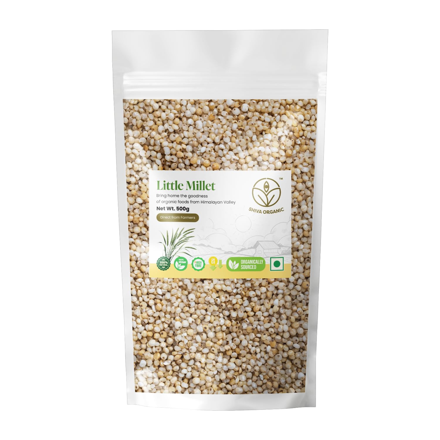 Shiva Organic Little Millets - 500g | Unpolished | High Protein, Gluten-Free, |Low-Calorie, Low GI | Sourced from Uttarakhand 50