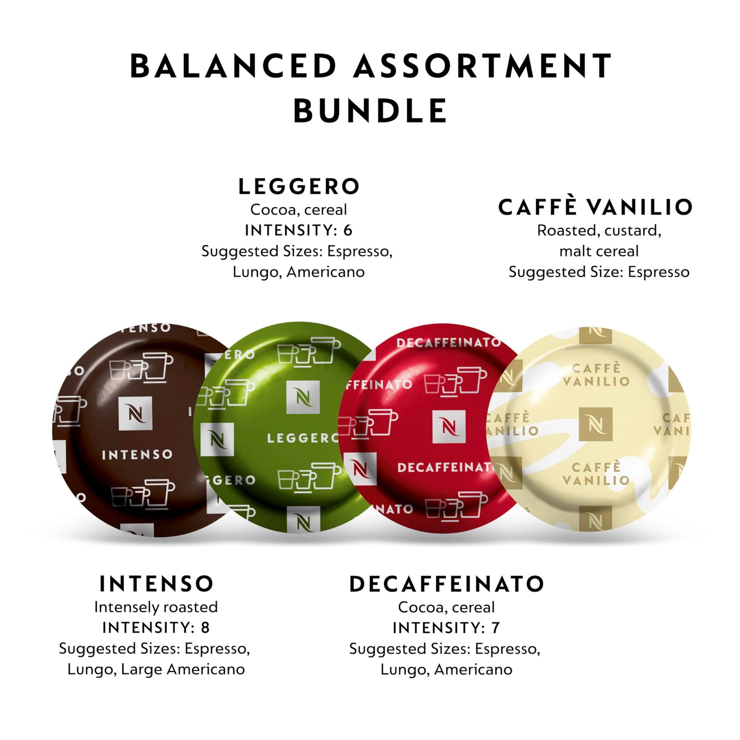 Nespresso Professional Coffee Capsules  Balanced Assortment Coffee Bundle  300-Count Capsules