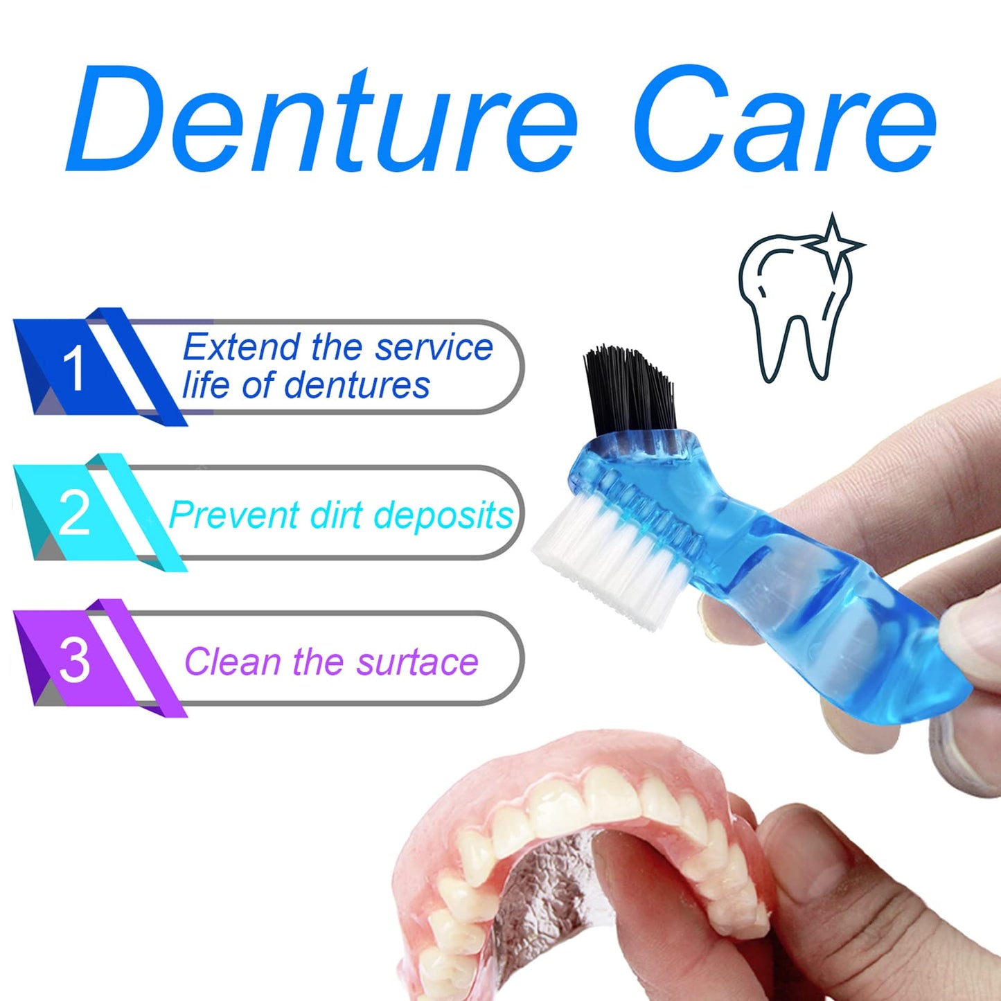 Keedolla 2 Pack Denture Bath Case Partial Denture Cup Retainer Cleaning Container, Denture Wash Container Retainer Bath Box Cup