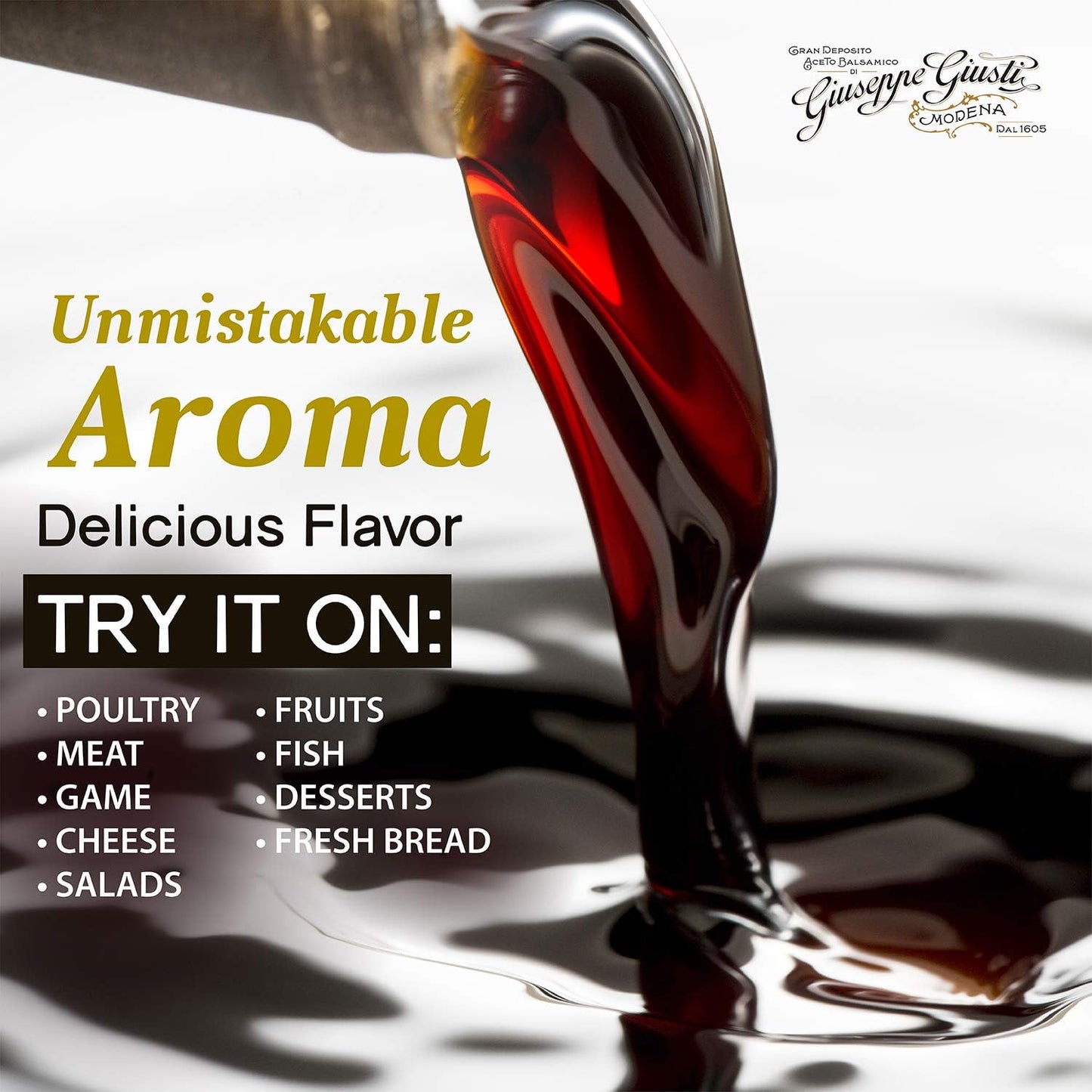 Giusti Balsamic Vinegar of Modena IGP - Authentic Italian Aceto Balsamico di Modena IGP  Made in Italy  Perfect for Marinades  Vinaigrettes & Sauces - 16.9 fl oz (500 ml) - Pack of 4