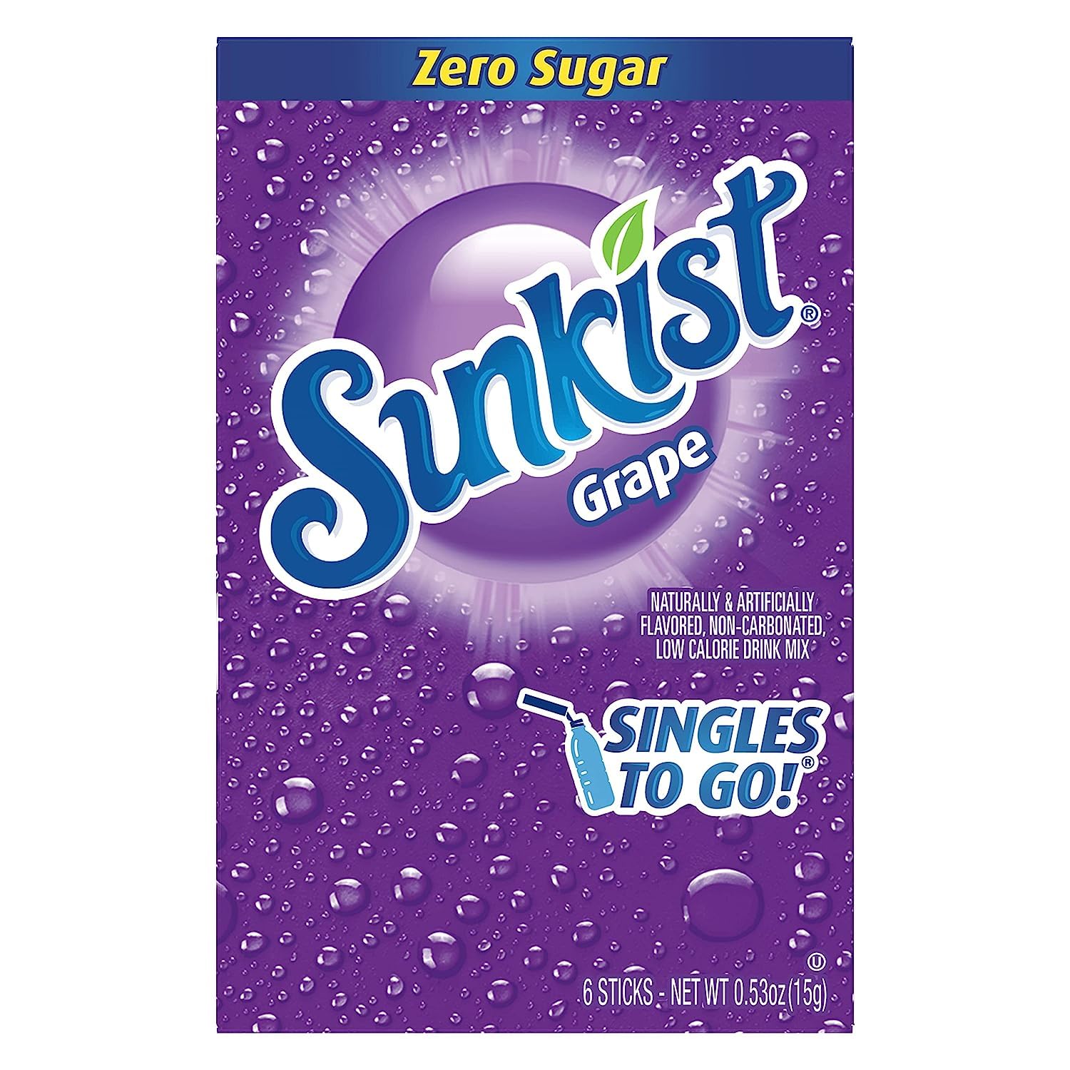 SINGLES TO GO! Grape Soda Drink Mix, 0.53 oz Pack of 24, Convenient Singles To Go