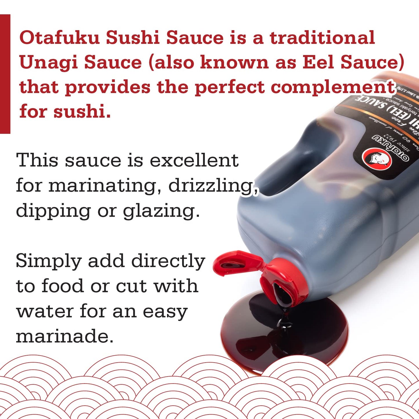 Otafuku Gluten Free Eel Sauce, Japanese Unagi Sauce For Sushi Rolls, Sashimi, Rice And Poke, Restaurant Bulk Size 83.8 Oz (1/2 G