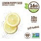 Lenny & Larry's The Complete Cookie, Lemon Poppy Seed, Soft Baked, 16g Plant Protein, Vegan, Non-GMO, 4 Ounce Cookie (Pack of 12