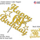 69 Birthday Cake Topper Gold Glitter, Party Decoration Ideas, Premium Quality, Sturdy Doubled Sided Glitter, Acrylic Stick. Made