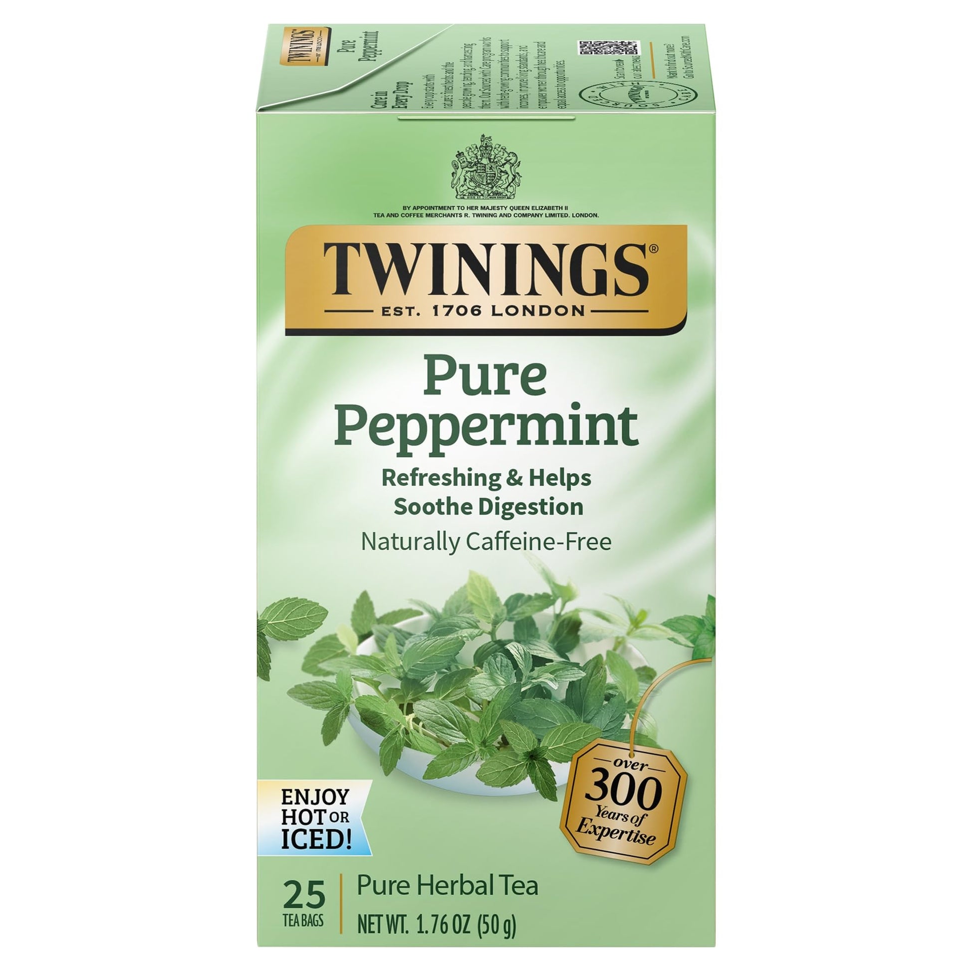 Twinings Pure Peppermint Tea, 25 Count
