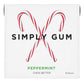 Simply Gum Peppermint Gum - Candy Cane Flavor, Pack of 6 (90 Pieces), Synthetic Free, Aspartame Free, Non-GMO