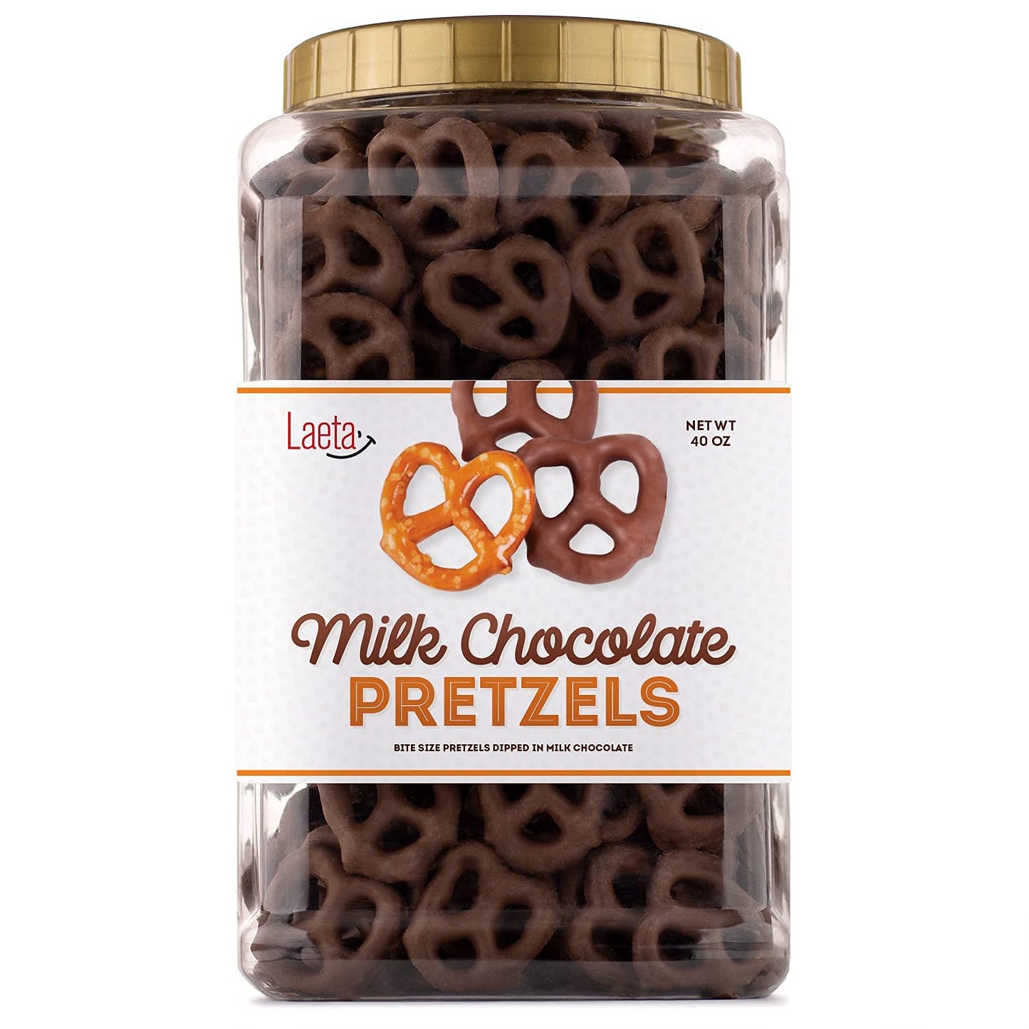 Milk Chocolate Covered Pretzels, Salted Pretzels In Smooth Milk Chocolate, 40 Ounces