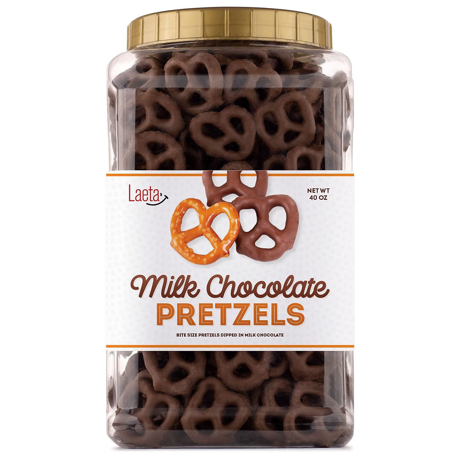 Milk Chocolate Covered Pretzels, Salted Pretzels In Smooth Milk Chocolate, 40 Ounces