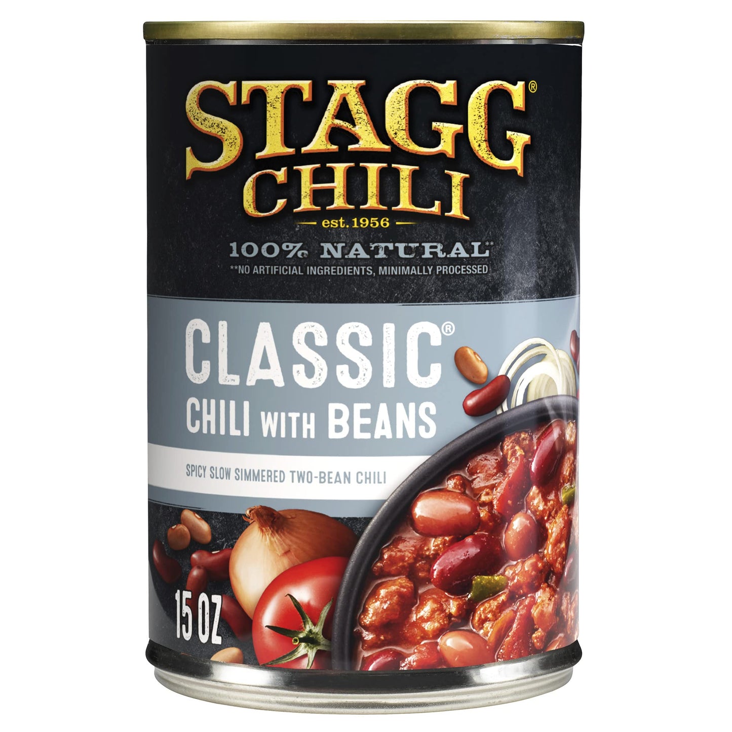 STAGG Classic Chili With Beans, Canned Chili, 15 oz, Pack of 12, Model 22112