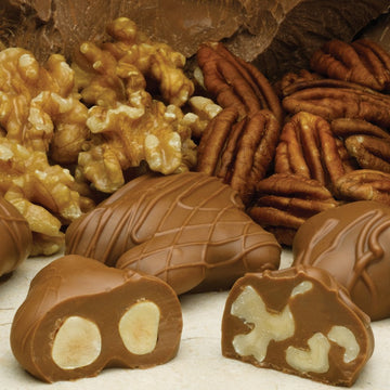 Philadelphia Candies Milk Chocolate Covered Assorted Nuts Gift Box, 2 Pound (Almond, Brazil, Cashew, Hazelnut, Pecan, Walnut)