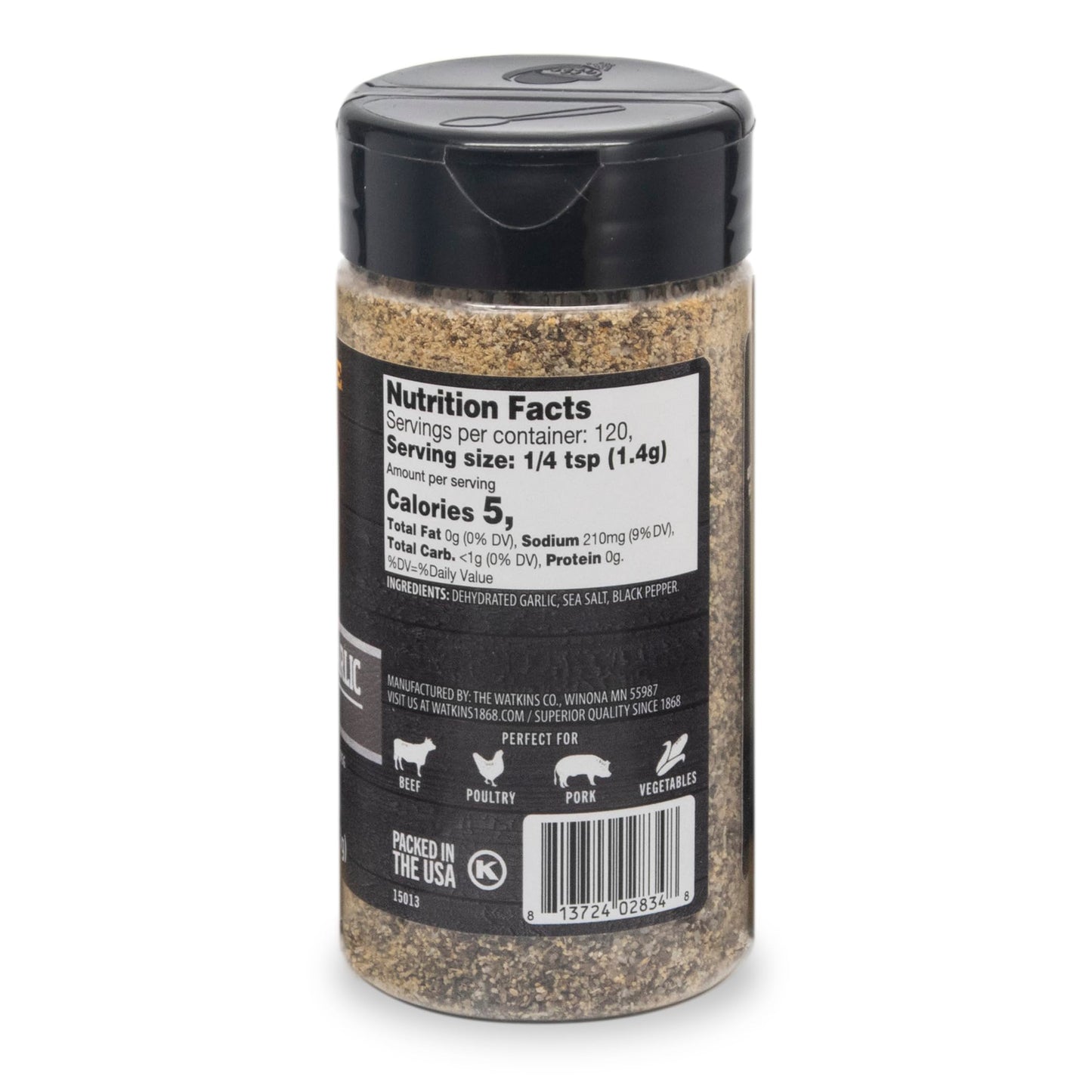 Watkins Cracked Pepper Garlic Seasoning & Rub 5.9 Oz