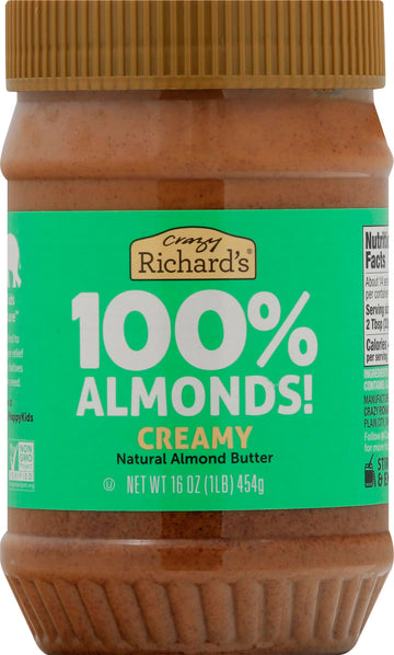 Crazy Richards - Almond Butter 100% Almond - Case Of 6 - 16 Oz