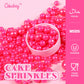 Cobakey Pink Sprinkles For Cake Decorations 3.52 Ounce Edible Pearl Sugar Sprinkles For Cupcake Toppers Wedding Party Valentines
