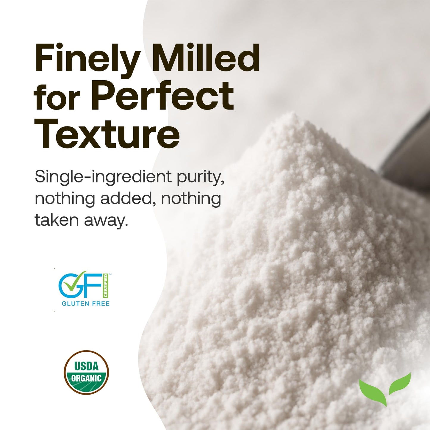 Quay Naturals Organic White Rice Flour, 2 lb, Finely Milled for Baking & Cooking - Gluten Free, Non GMO