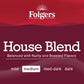 Folgers House Blend Medium Roast Ground Coffee, 9.6 Ounces (Pack Of 6)