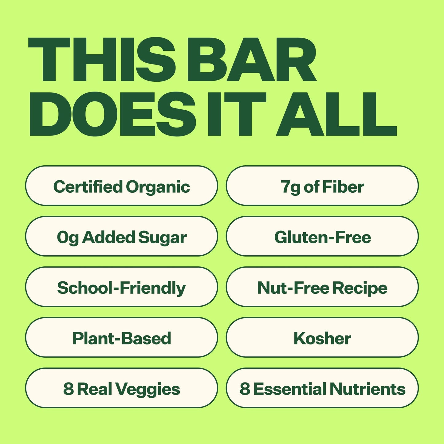 YUMI Organic Breakfast Superbar, Gluten-Free, No Added Sugar, 7+ Vegetables, Soft-Baked Crust, Healthy Snack Bars for Kids, Scho