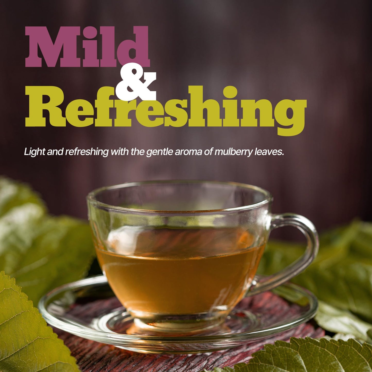 Nokchawon Mulberry Leaf Teabags – Caffeine-Free Herbal Tea, 40 Bags, 48g (1.69oz)