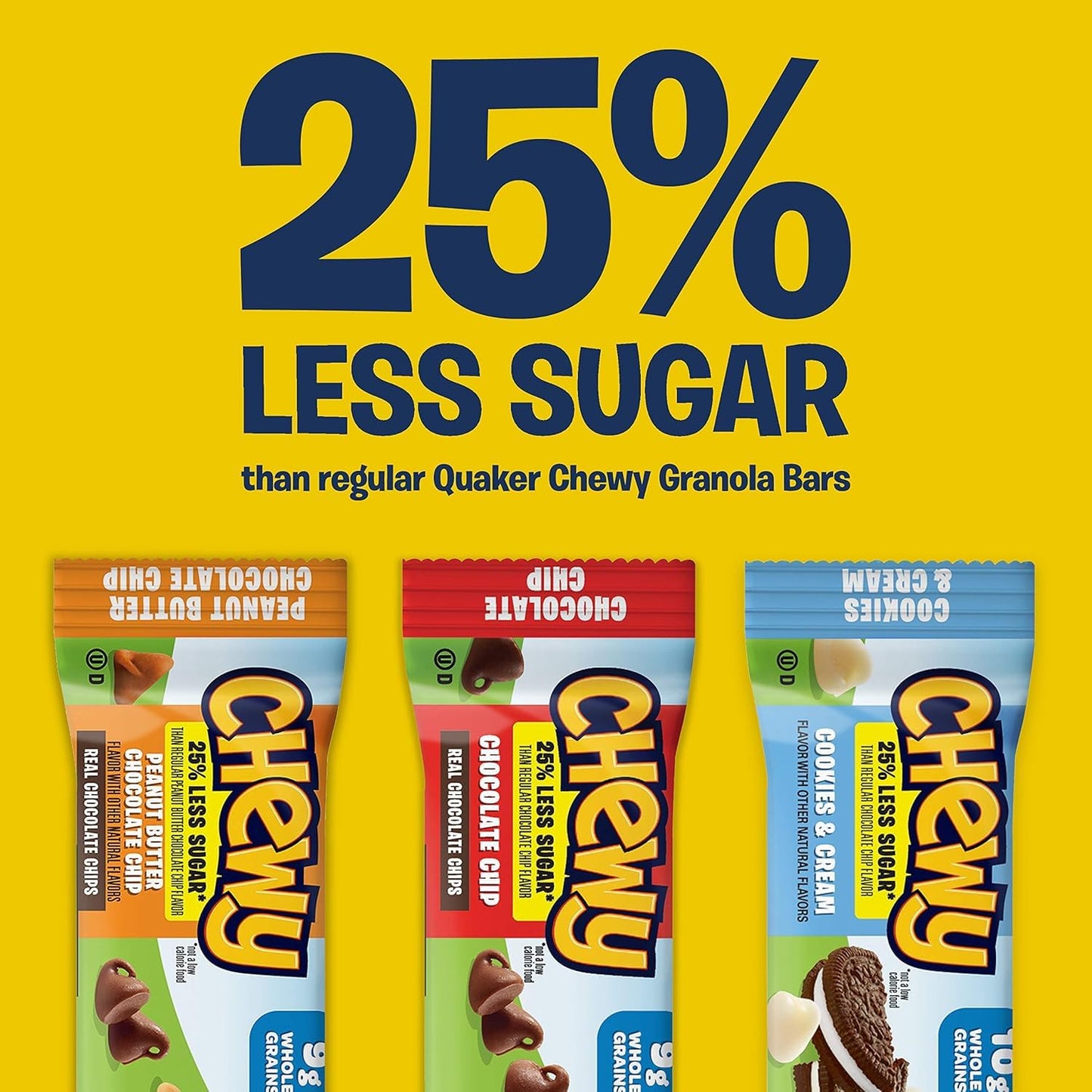 Quaker Chewy Granola Bars  25% Less Sugar  2 Flavor Variety Pack  (58 Pack)
